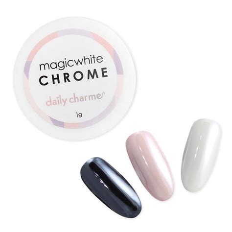 Bring an Ethereal Glow to Your Nails with Daily Charme's Magic White Chrome Powder
